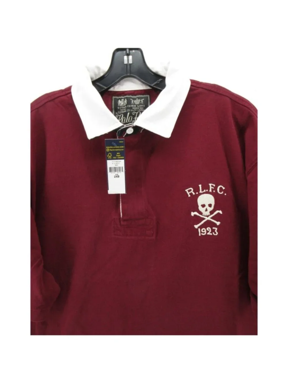 Polo Ralph Lauren Rugby Polo Shirt 2XB Big Skull Crossbones RLFC Classic